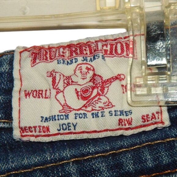 TRUE RELIGION women's junior's 24 waist (size 0) Joey cut-off denim jean shorts - Picture 5 of 6